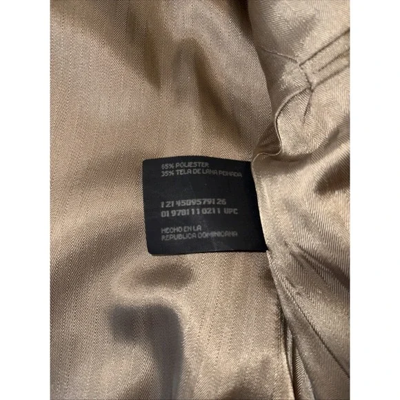 2 Haggar Sport Coat Jacket Mens 40S Houndstooth Patern Black Tan 40 Short Blazer - Picture 8 of 10